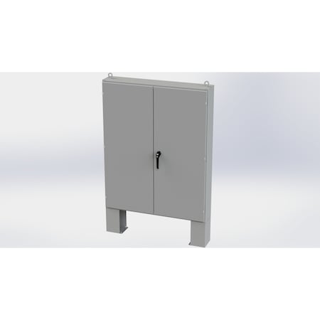 Saginaw Control & Engineering 3 Point Latch with Padlock/Keylock Handle Electrical Enclosures, 60 in H, 8 in D, 48 in W SCE-604808LP